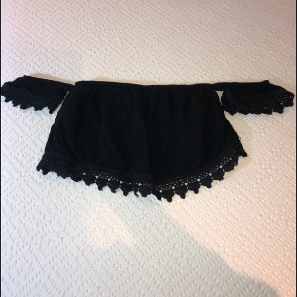 PACSUN Black off the shoulder top - Picture 2 of 5